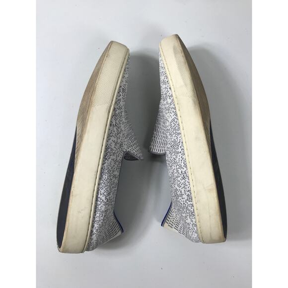 Rothy's The Original Slip On Sneakers Opal Python Gray White Pattern - Picture 6 of 8